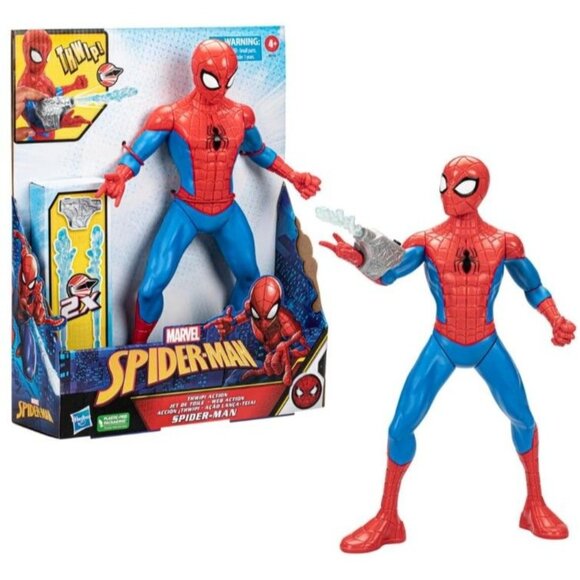 Marvel Spider-Man Thwip Action Figure, 13"Scale Ages 5 & Up, Web Blaster Access - Picture 1 of 5